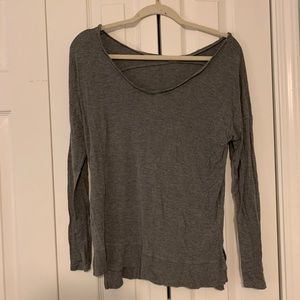 Grey long sleeve loungewear top